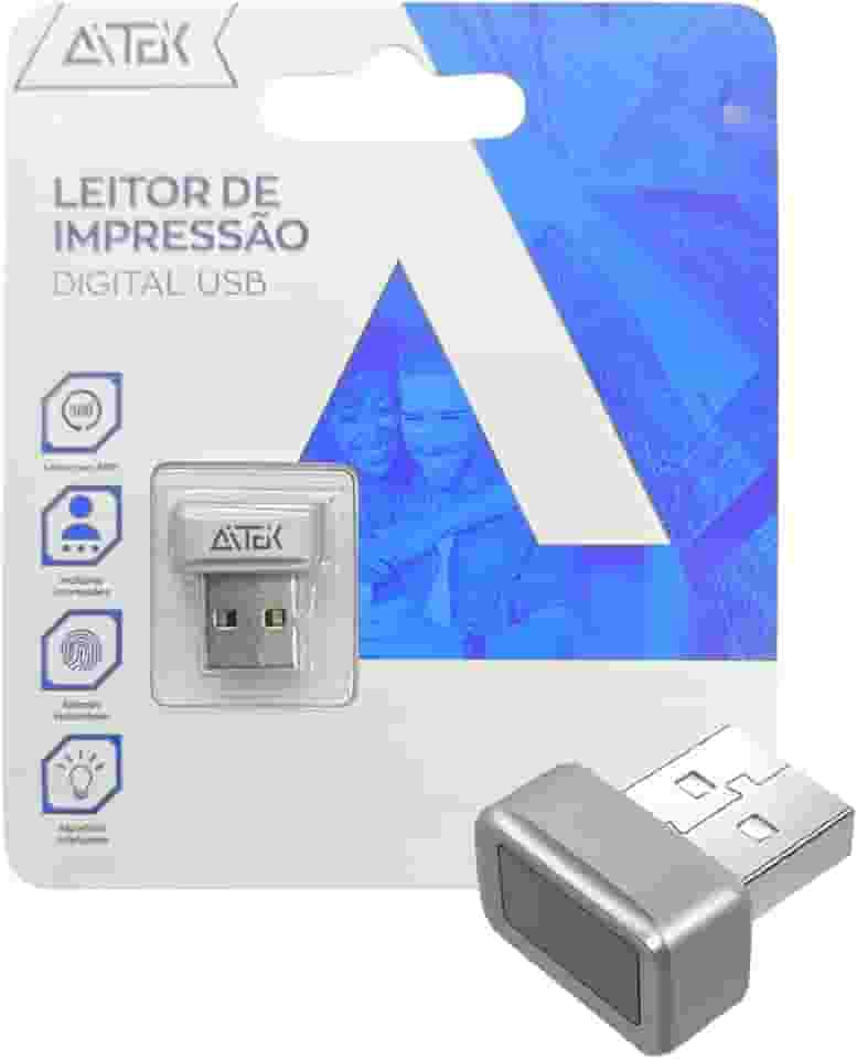 Leitor de Impressão Digital USB, Scanner Biométrico Compatível com Windows 10 e 11 - Segurança Avançada para Autenticação e Login