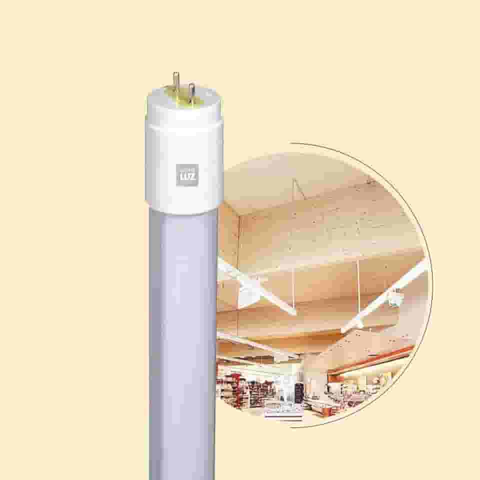 Kit 25 Lâmpadas Led Tubulares 18W T8 Base G13 de 120cm 4000K Branco Neutro Bivolt e Ligação Um Lado.