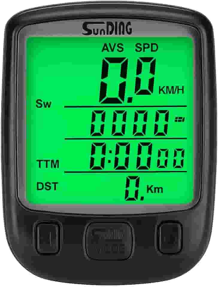 Computador de Bicicleta com Velocímetro, Odômetro, Luz Noturna, À Prova d'Água, Tela LCD