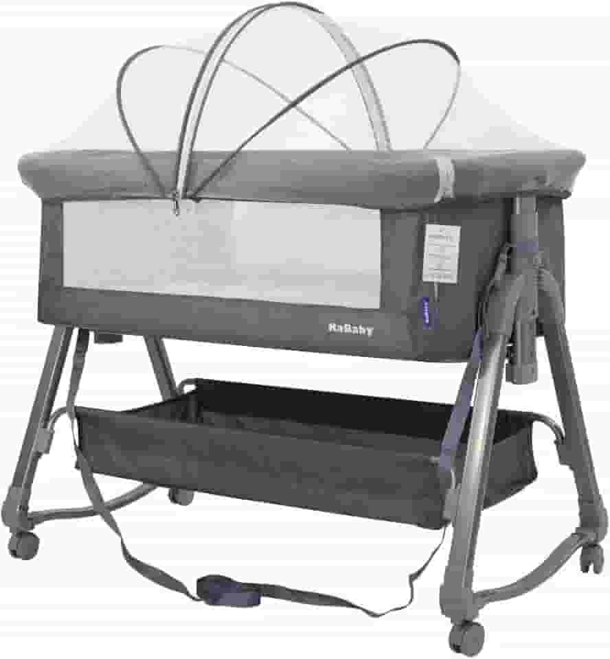 Berço Portátil Moises Co-bed Com Balanço Mosquiteiro e Cesto Cinza - KaBaby
