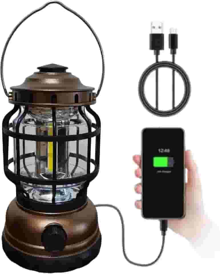 Lampião LED Recarregável, Bivolt, Portátil para Camping, Pescaria e Barraca, Iluminação de Emergência