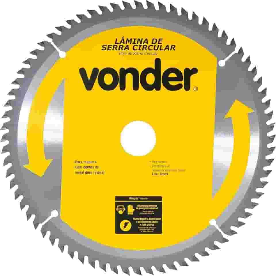 Vonder, Lâmina De Serra Circular Com Dentes De Metal Duro/Vídea, 185 Mm X 20 Mm, 60 Dentes.