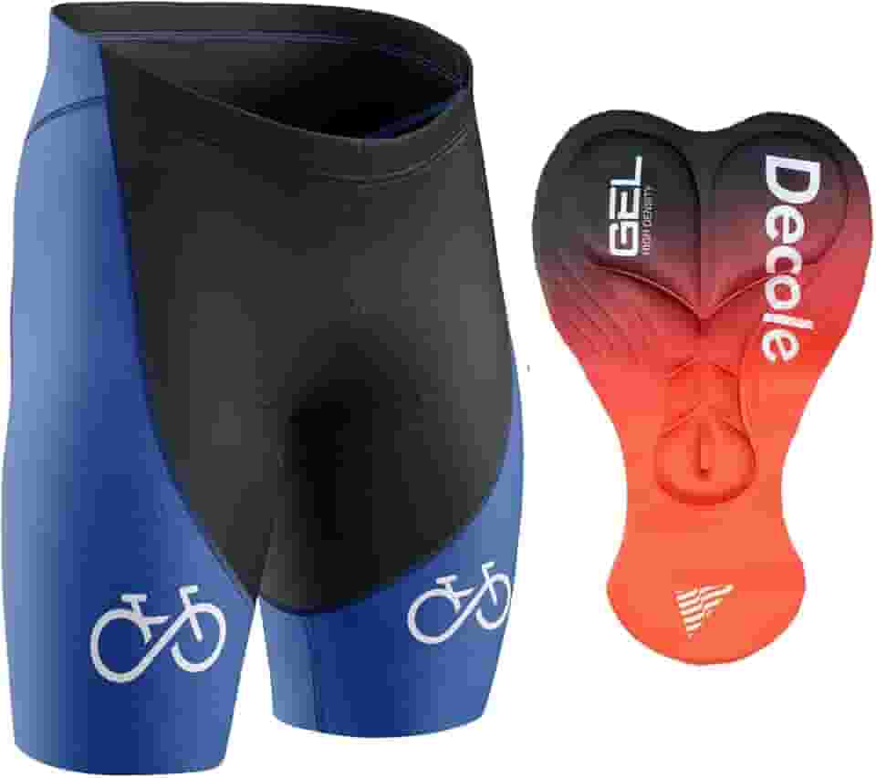 Bermuda Ciclismo Bike Forever Azul Forro Gel 3D Decole Conforto Profissional