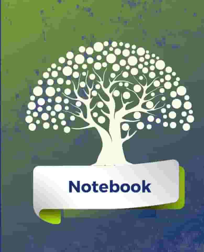Animated Tree With Banner Notebook: Wide-Ruled, 100 lined Sheets, Matte Cover, 7.5 X 9.25, For Kids, Teens, And Adults