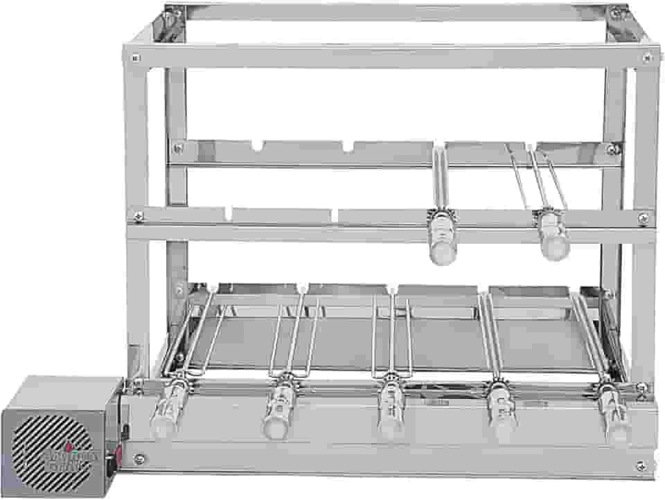 Churrasqueira Gira Grill Multinível 3 Andares - 100% Inox - 5 Espetos Giratórios