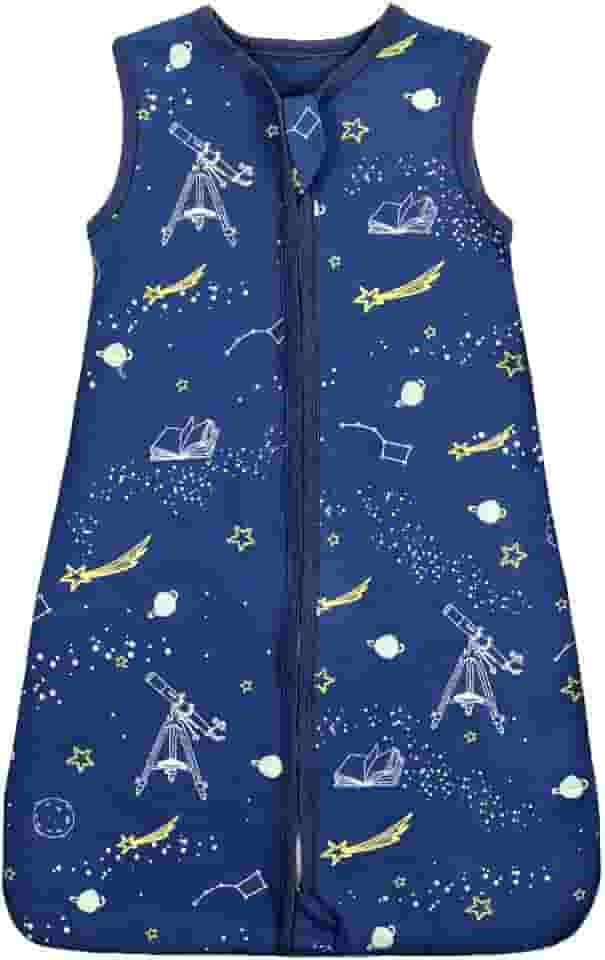 HOUSABY Cobertor para bebês, sacos de dormir de algodão de verão, 1 pacote unissex, saco de dormir infantil, 0,5 TOG com zíper bidirecional