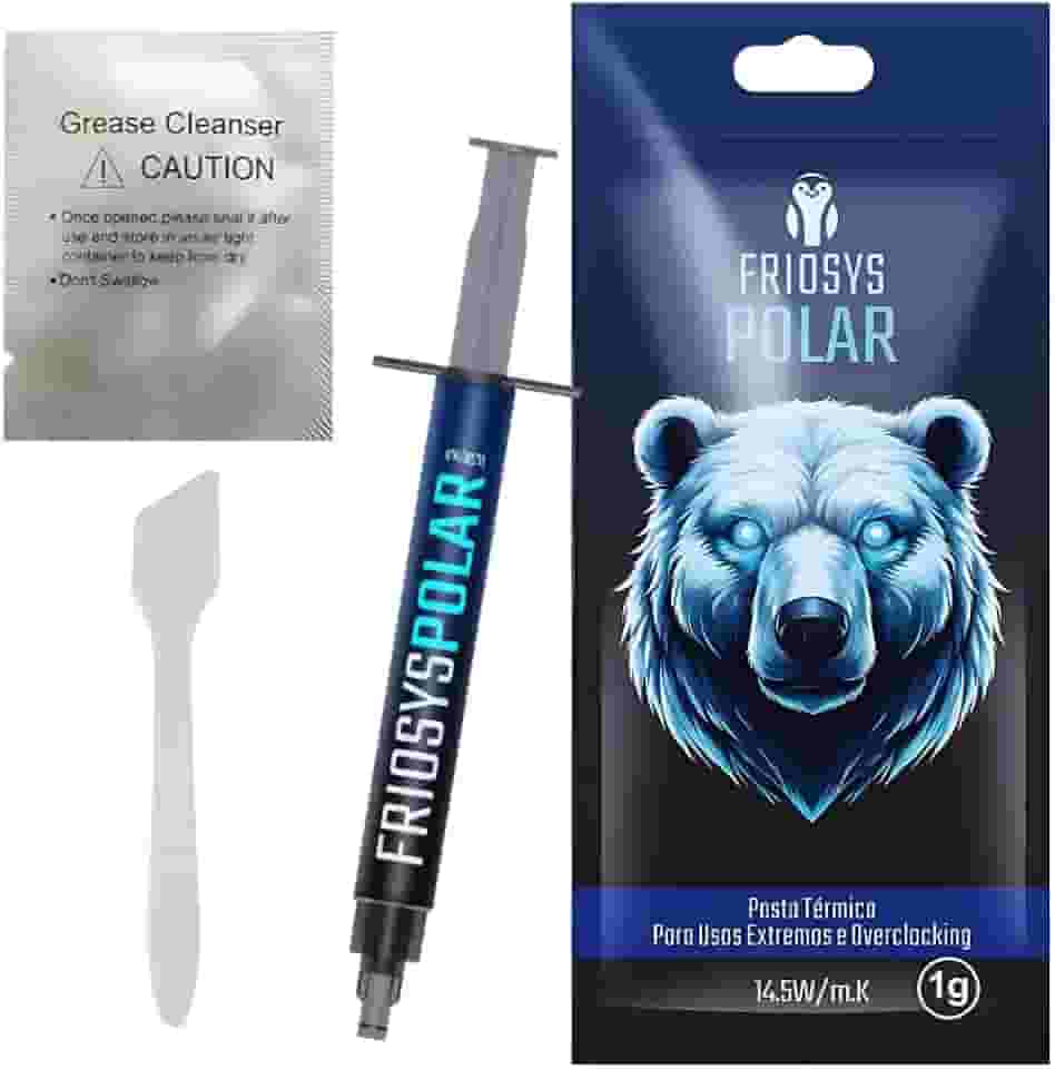 Pasta Térmica Friosys Polar 1g 14.5 W/mk Overclock Seringa de Alto Desempenho