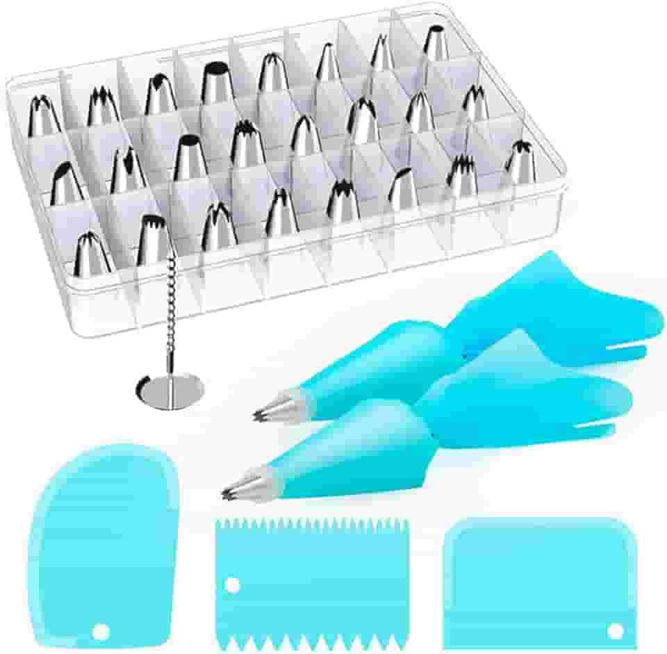 Jogo De Bicos Para Confeitar Em Inox - Kit Com 33 Peças