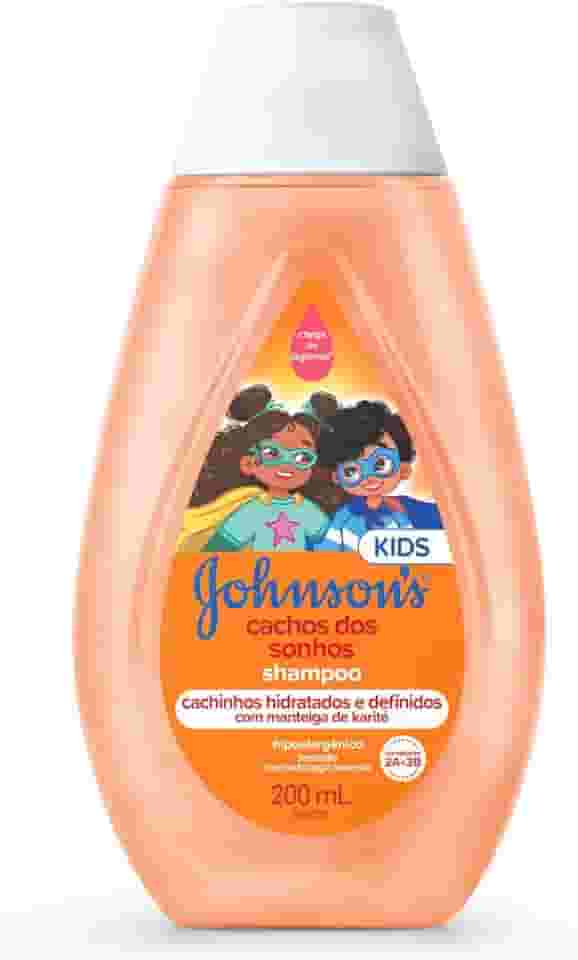 Johnson's Baby Shampoo Infantil Para Cabelos Cacheados Cachos Dos Sonhos, 200ml