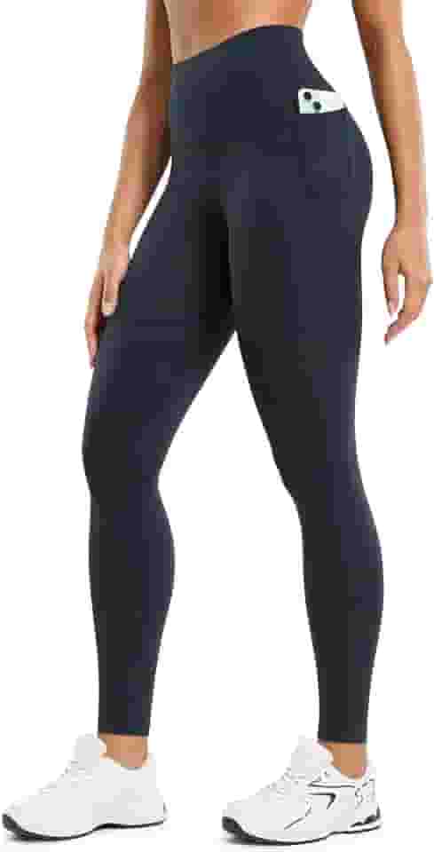 Leggings Femininas Butterluxe Workout Cintura Alta Academia Yoga Calças com Bolsos 25 Polegadas/28 Polegadas