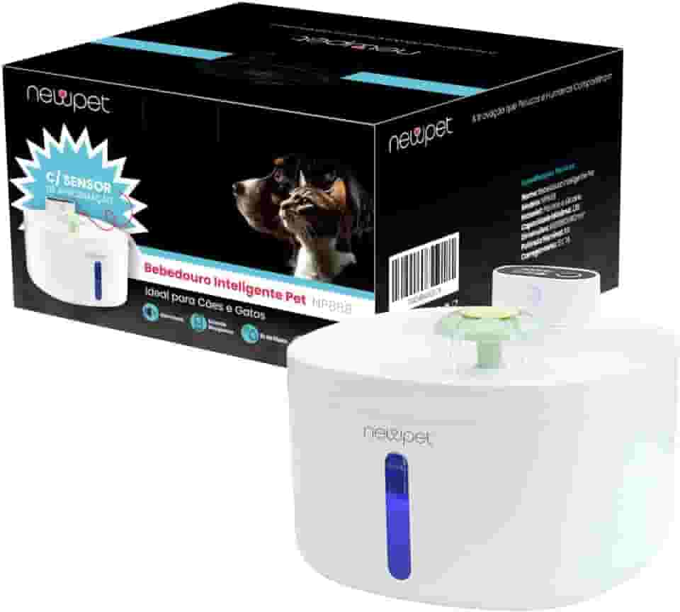 2.6L Fonte de água para gatos, Sensor sem fio USB Fonte de água Automática para Gatos e Vários Animais de Estimação, Operada sem Fio