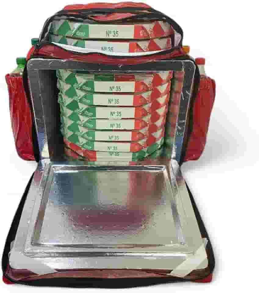 Bag ImpermeáVel Para Entrega Delivery Com Caixa de Isopor TéRmica Laminada de 45L Motoboy(VERMELHA)