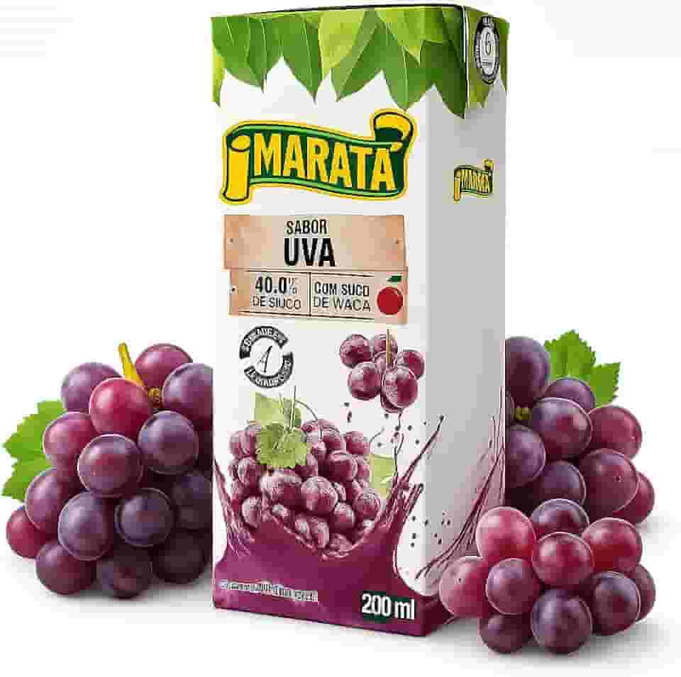 Caixa com 27 Unidades de 200ML Suco Néctar Maratá Uva