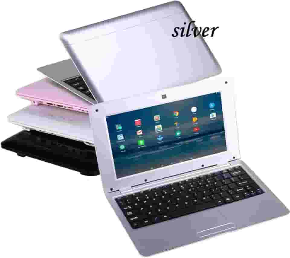 Goldengulf Laptop PC Android 6.0 Mini Netbook Slim e Leve Notebook WiFi Webcam Netflix YouTube Google Player Flash (Prata)