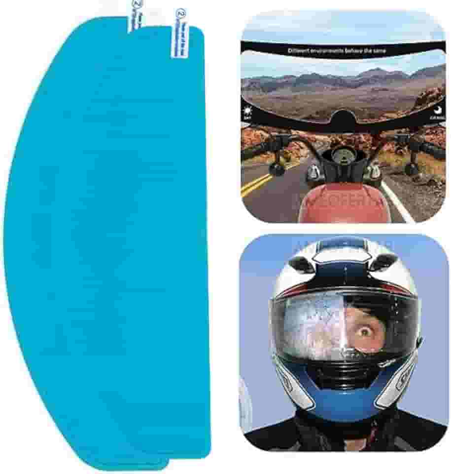 Kit 2 Película Antiembaçante Para Capacete Motocicleta Moto a Prova de Chuva Água Universal