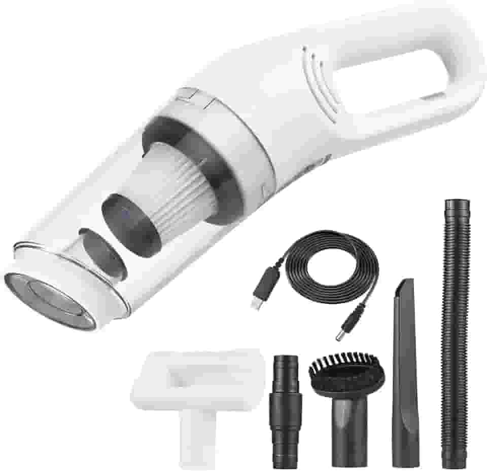 Aspirador portátil sem fio com sucção de 6000Pa USB para limpeza pelos animais estimação sofá cascalho lar escritório teclado