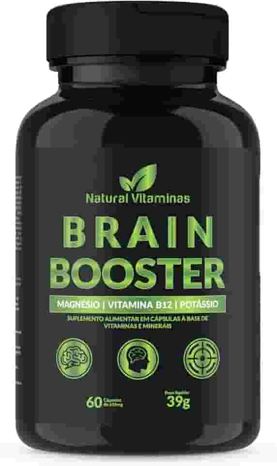 Complexo B, Biotina, Magnésio, Cálcio, Zinco e mais Vitaminas Bain Booster - 1 Pote com 60 Cápsulas de 650mg