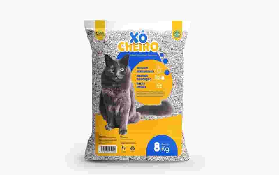 Xô Cheiro Areia Mineral para Gatos - 8kg