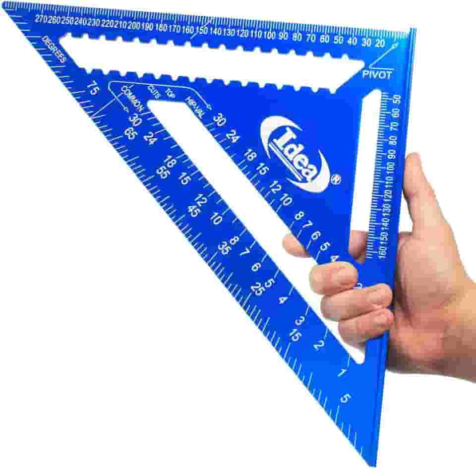 Esquadro Profissional de Carpinteiro em Alumínio de 12 Polegadas, Ferramenta 3D para Desenho, Prototipagem, Modelagem, Engenharia, Construção, Arquitetura, Design de Interiores, Design de Móveis