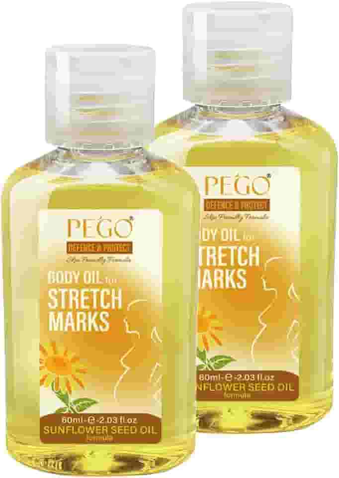 AOAO Óleo Para Estrias Pego Para Gravidez, Óleo Corporal Para Gestantes Para Prevenção E Redução De Estrias, Cuidados Hidratantes Com A Pele, 113 G (Pacote Com 2)