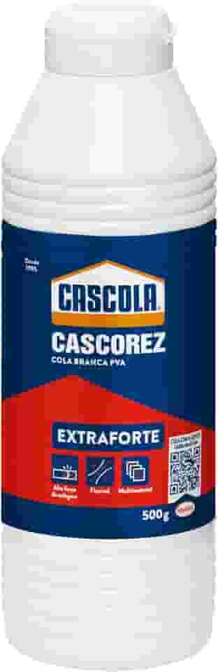 Cascola Cascorez Extra, Cola branca extra forte de fácil aplicação, Cola de PVA com secagem transparente, Cascorez Extra para colagens de alto desempenho, 1x500g