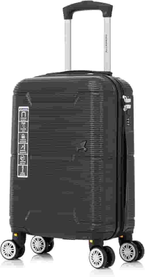 Mala de Bordo 8kg em ABS Rígido Padrão ANAC com Rodinhas 360 e Cadeado Numérico com Senha Verona 18 (Preto)