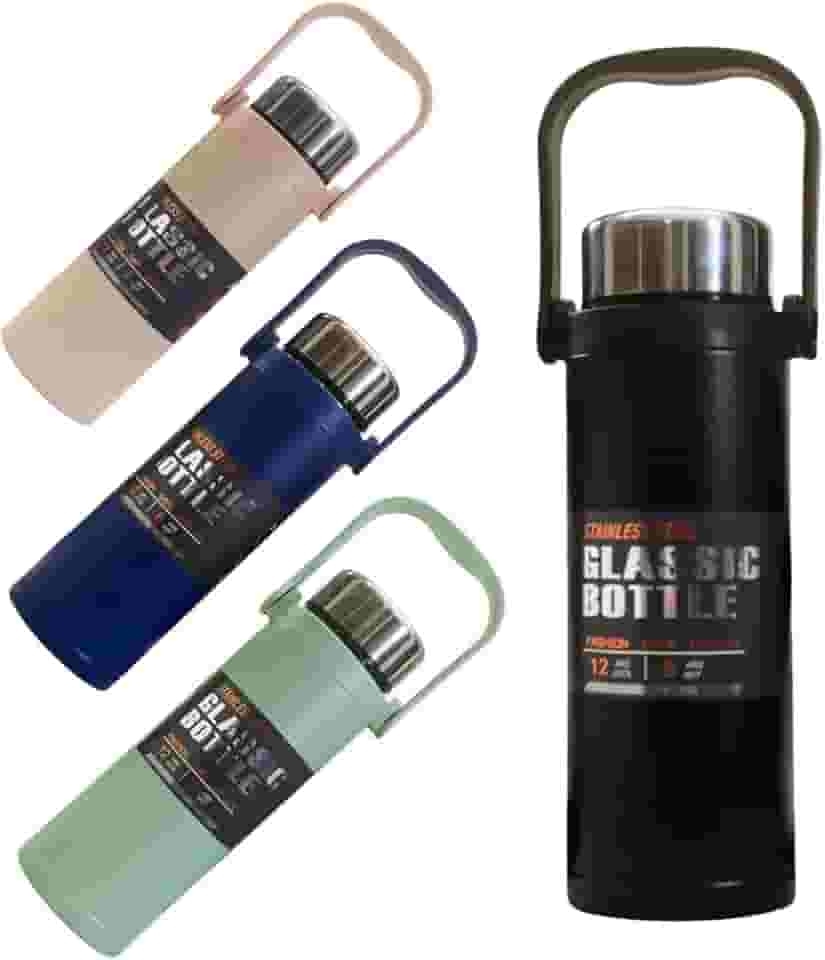 Garrafa Térmica Inox 304 Portátil para Água e Bebidas - Isolamento Térmico - Ideal para Academia e Escola - Mantém Quente ou Gelado - Alça de Transporte