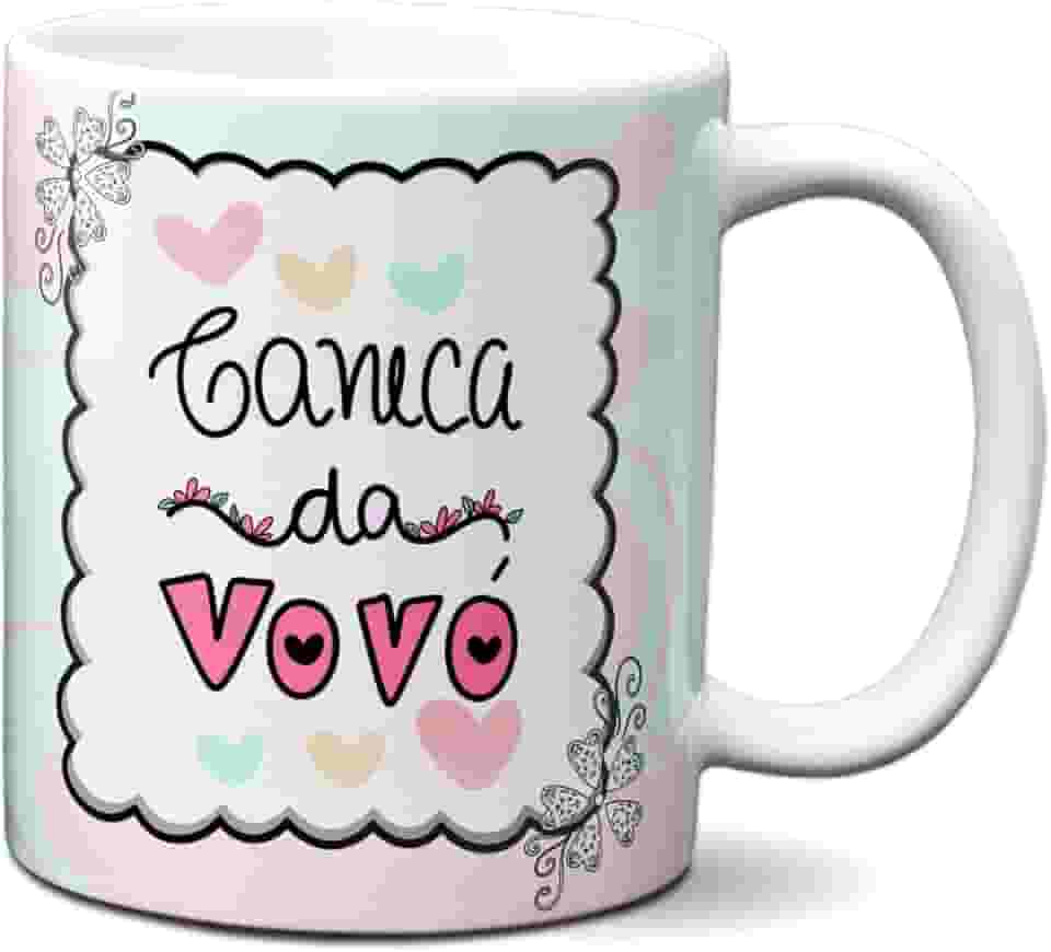 Caneca Da Vovó Presente Fofo Feliz Dia Dos Avós (Branca)
