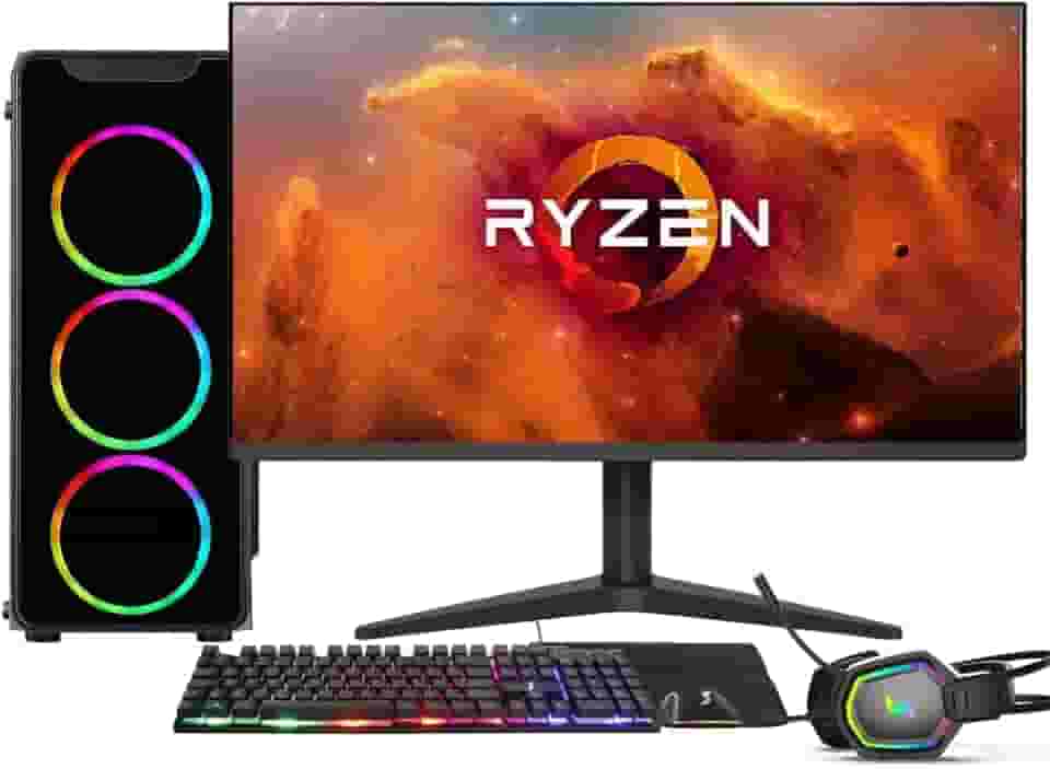 PC Gamer Completo AMD Ryzen 7 5700G, Gráficos Radeon VEGA 8, 16GB DDR4, SSD 512GB, Fonte 500W, Monitor 21.5" 75Hz, 3green Force - 3F-016