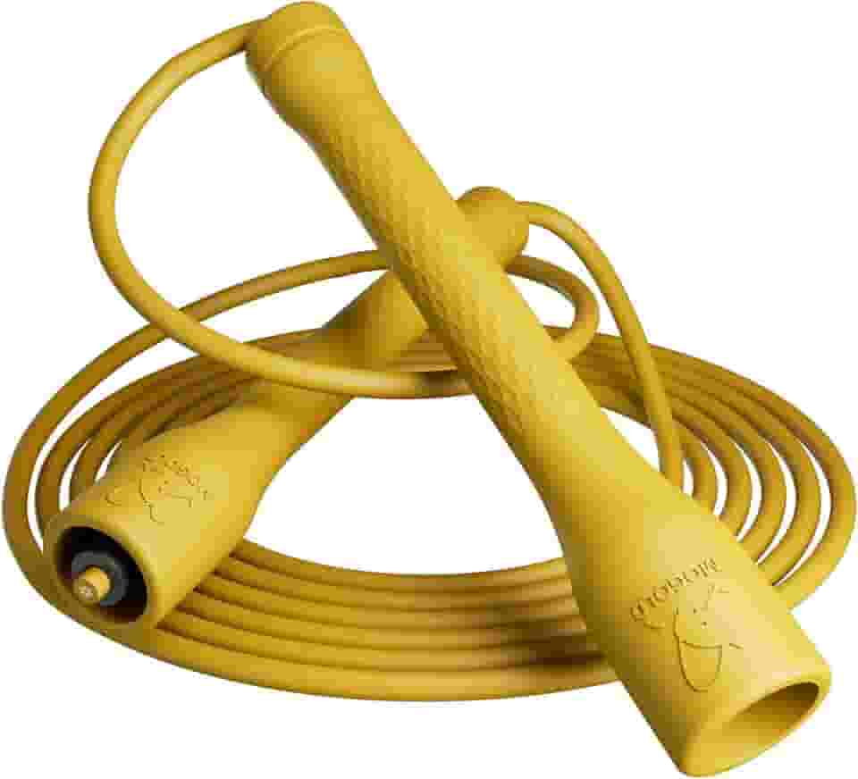 Corda de pular para treino, corda de PVC de 5 mm, comprimento ajustável com alças inquebráveis, ideal para atletas iniciantes e avançados, fitness, cardio e boxe