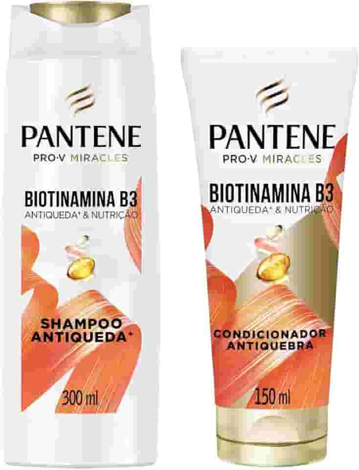 Kit Pantene PRO-V Miracles Antiqueda & Nutrição Biotinamina B3 Shampoo 300ml e Condicionador 150ml
