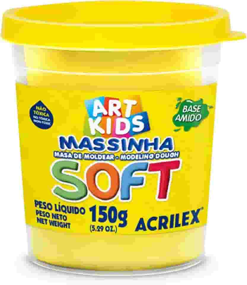 Acrilex Soft Massa de Modelar, Amarelo (Limão), 150 g
