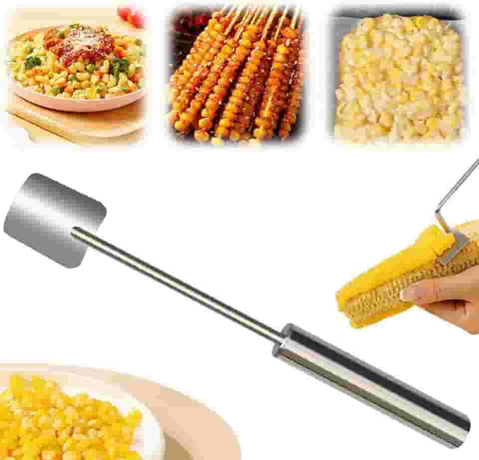 Debulhador de Milho Portátil Aço Inox - Ralador Milho Eficiente para Cozinhar Pegador de Milho Prático