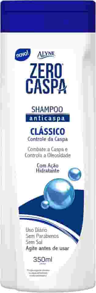 Alyne, Shampoo para cabelos, Zero Caspa Clássico, 350 ml, Azul