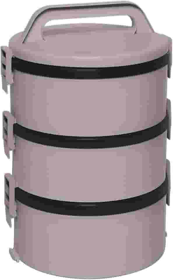 Soprano, 9003123412, Marmita Térmica Termoprato Plástica 3 Pratos Tekcor, cor Bege, Polipropileno