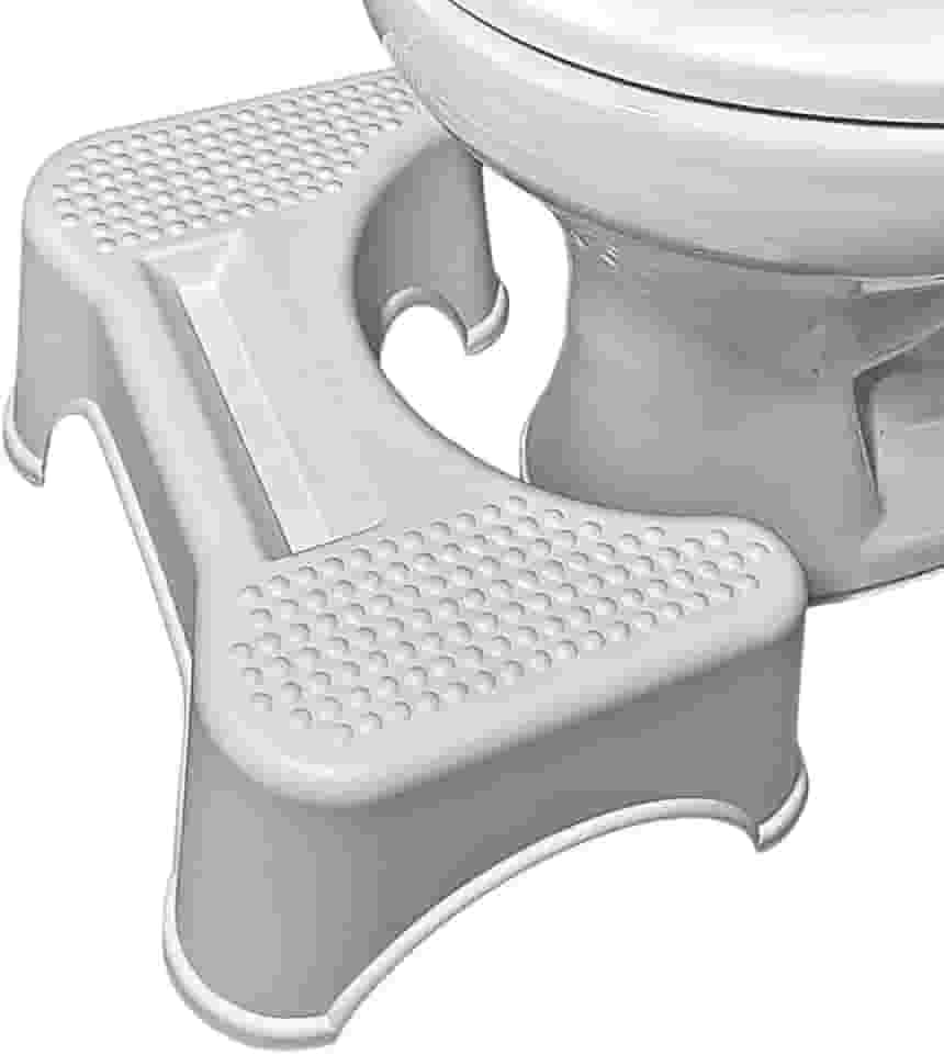 Banquinho Vaso Sanitário de Cócoras Com Suporte de Celular e Antiderrapante Ergonômico