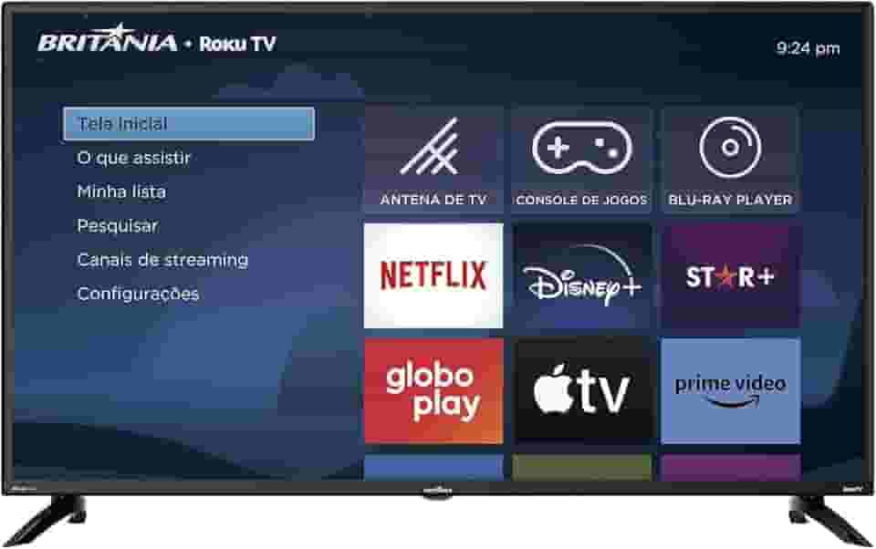 Smart TV 42” Britânia Roku TV Dolby Audio BTV42G6FR2CP