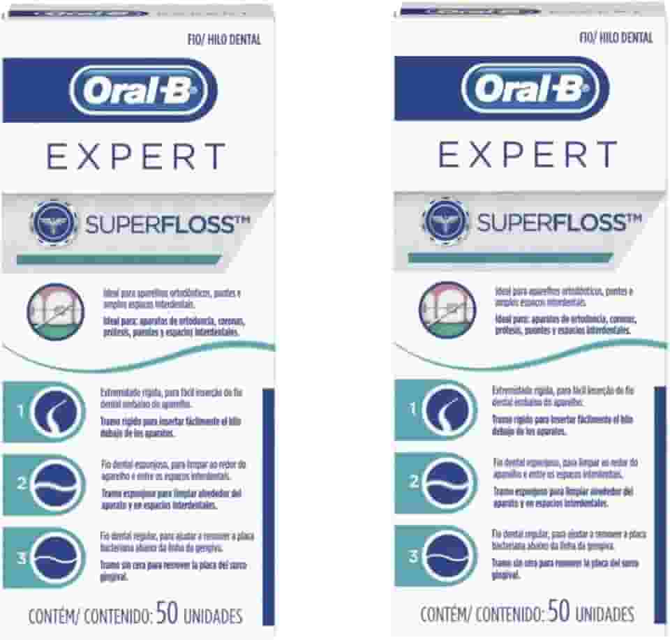 Kit 2 Fio Dental SuperFloss Expert