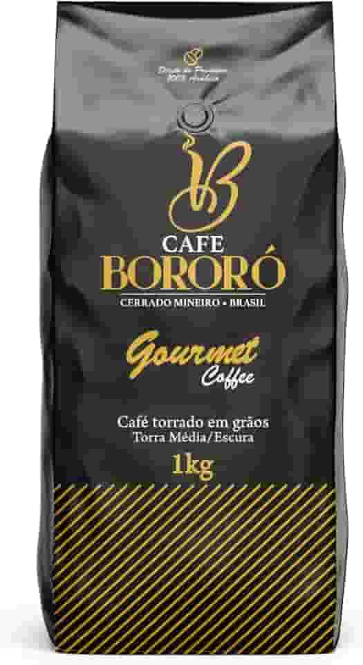 Café Em Grãos Torrado 100% Arábica Gourmet Torra Escura 1kg Café Bororó