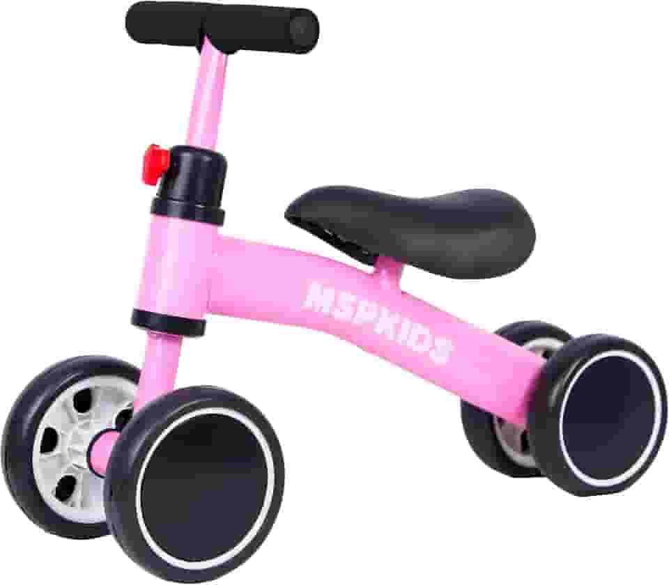 Mini Bicicleta De Equilíbrio Infantil 4 Rodas Para Bebês De 1 A 3 Anos