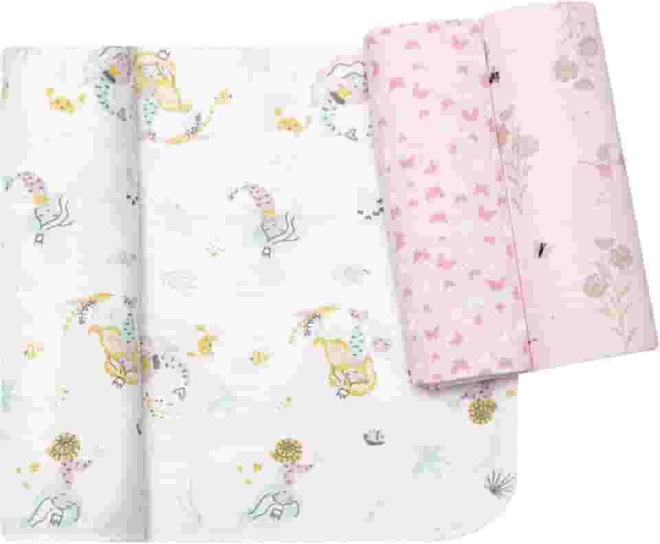 Papi Textil Cueiro Estampado, Rosa, 80 cmx50 cm, Pacote de 3