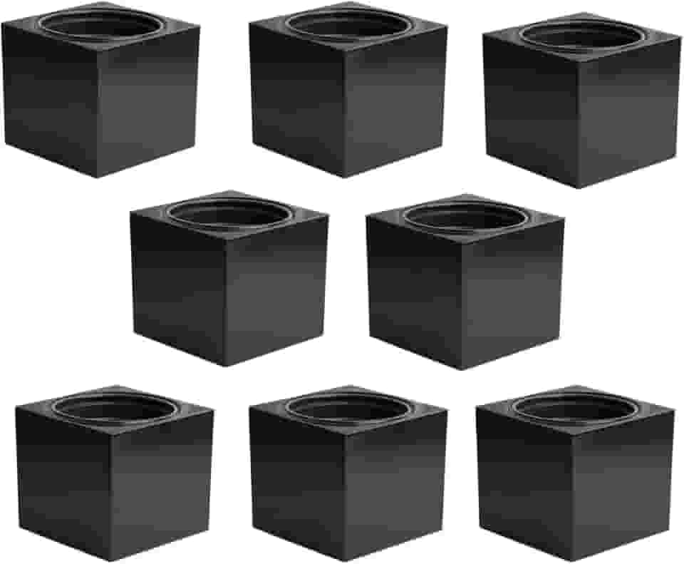 Kit 8 Vasos Autoirrigáveis Liso Cor Preto Cinza Rosa Creme Planta Hortaliça Horta (Preto)