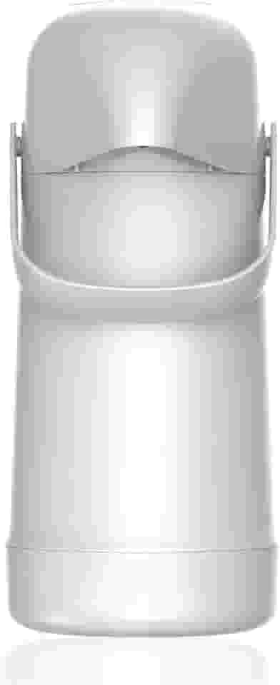 Garrafa Térmica Pump Branca 500ml Inox com Ampola de Vidro Quente por 12h e Frio por 24h Pressão Portátil, Compacta, Elegante Alta Durabilidade Mágic para Café e Chá, Faculdade, Trabalho, Escola