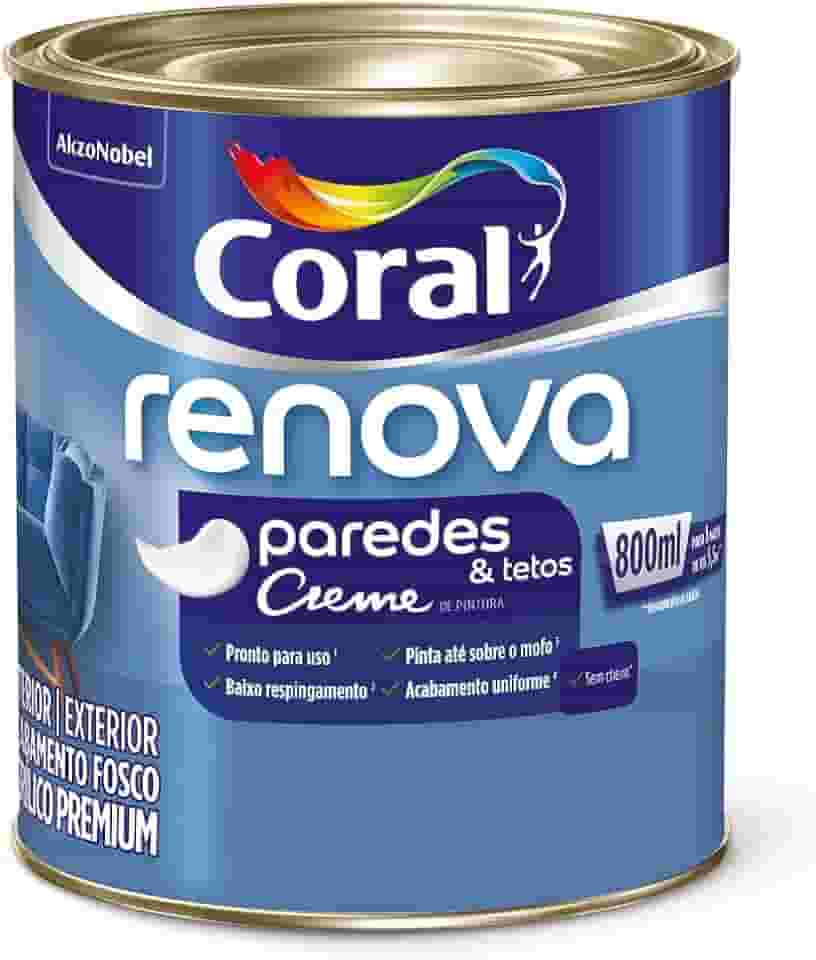 RENOVA PAREDES & TETOS FOSCO BRANCO 0,8L - CORAL