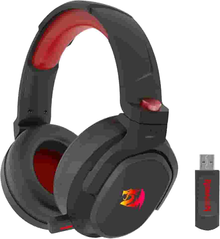 Headset Gamer Redragon Nomen Pro Preto RGB Fixo 7.1 Surround Virtual USB Tipo-C Microfone Retrátil H838-PRO