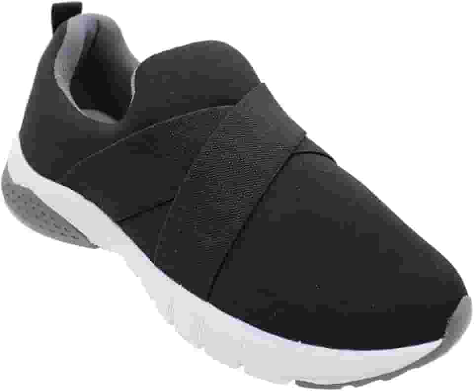 Tênis Infantil Unissex Escolar Gibizinho S/Cadarço Preto