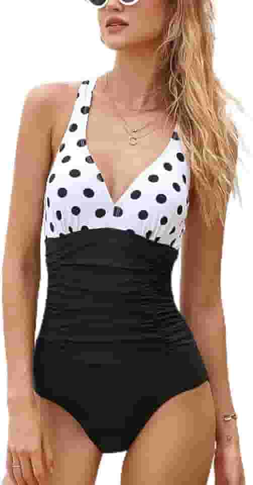 Maiô feminino com controle de barriga e costas cruzadas nas costas