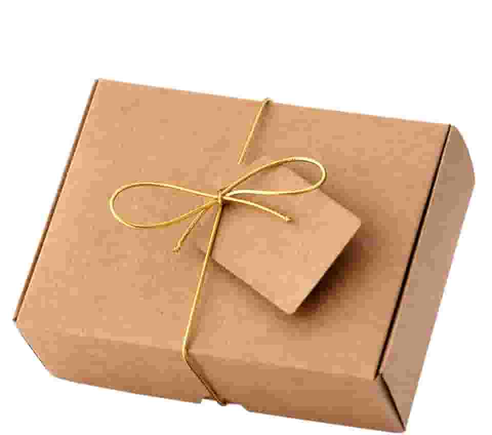 Caixa Papel 9x12x4cm Lembrancinha Docinho Kraft 25un - CXTAG041K25