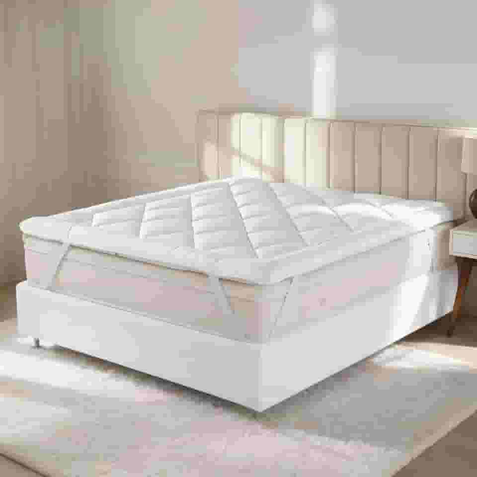 Pillow Top Casa Dona Extra Macio 5cm Tecido Premium 400 Fios Antialérgico e Antiácaro Fixação com Elástico Upgrade para Seu Colchão (Queen)