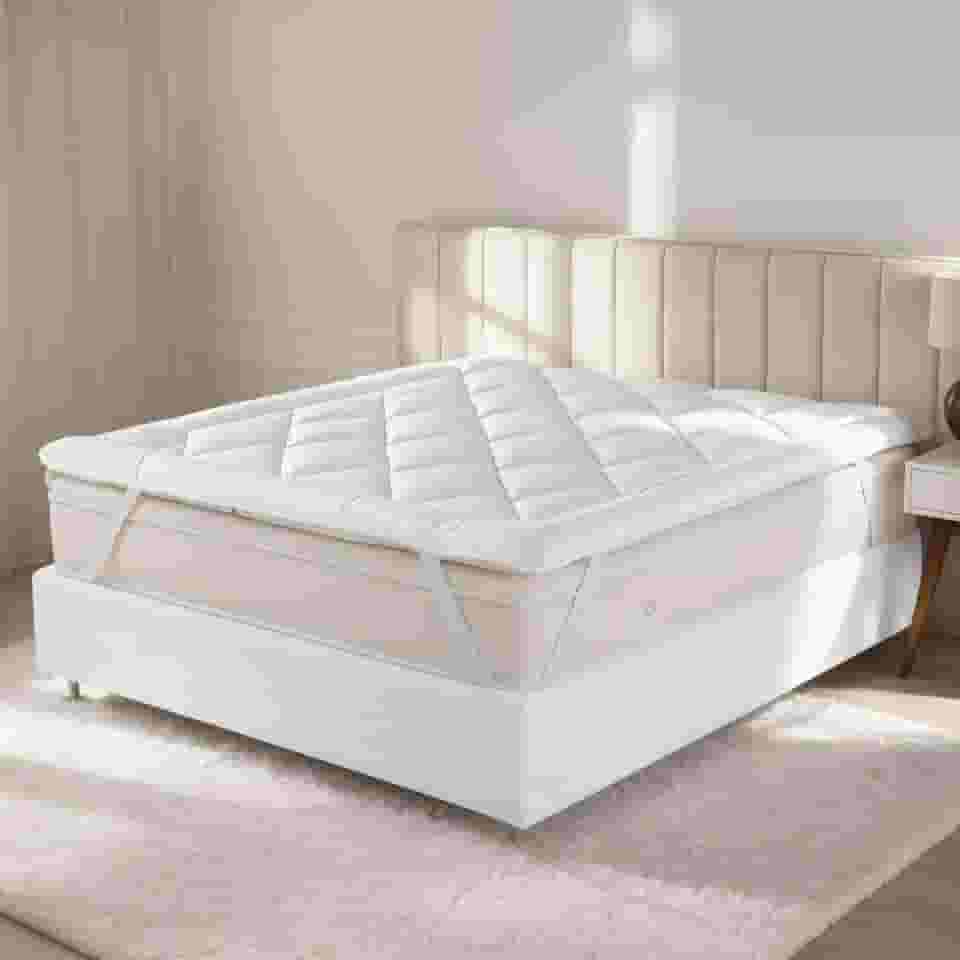 Pillow Top Casa Dona Extra Macio 5cm Tecido Premium 400 Fios Antialérgico e Antiácaro Fixação com Elástico Upgrade para Seu Colchão (Queen)